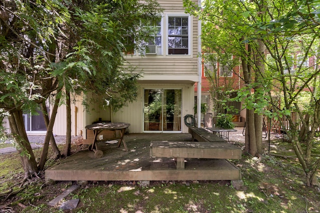 46 Rising Trail Dr Unit 46, Middletown, CT 06457 - rear view of house with a wooden deck