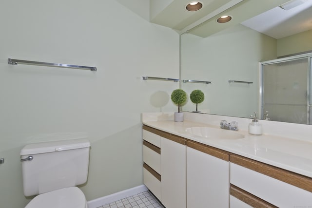 94 The Laurels Unit 94, Enfield, CT 06082 - full bath with vanity, a shower with door, and recessed lighting