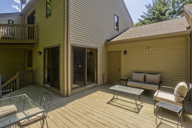 94 The Laurels Unit 94, Enfield, CT 06082 - wooden terrace featuring outdoor lounge area