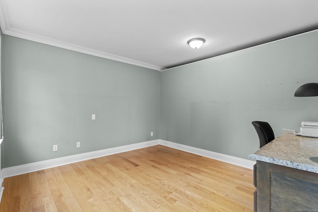 72 Hazelwood Dr, Southington, CT 06489 - unfurnished office with light wood finished floors and ornamental molding