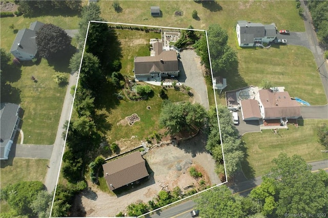 23 Sunset Hill Rd, Brookfield, CT 06804 - aerial view of property and surrounding area featuring property parcel outlined