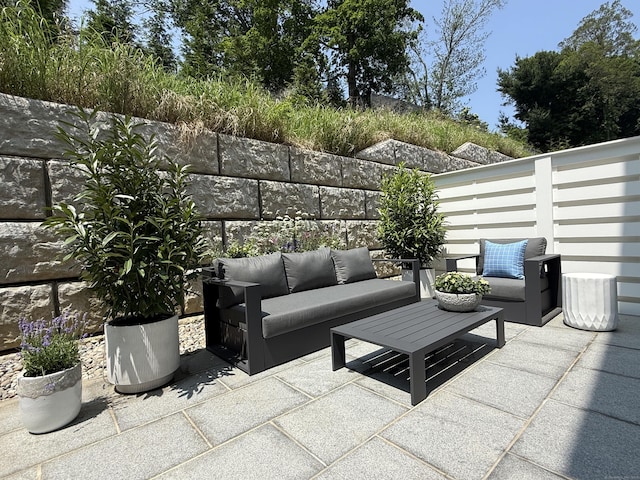 785 Post Rd E Unit 202, Westport, CT 06880 - view of patio featuring an outdoor living space