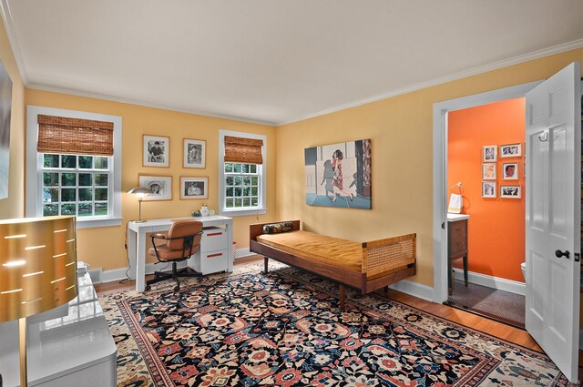 50 Pond Rd, Easton, CT 06612 - office with wood finished floors and ornamental molding