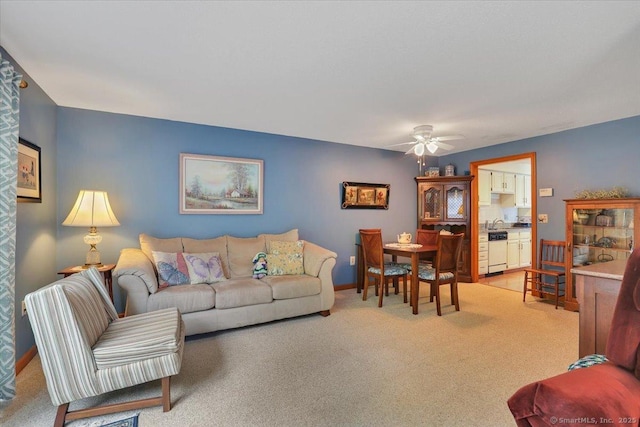 170 Summer St Unit 170, Portland, CT 06480 - living area featuring carpet and a ceiling fan