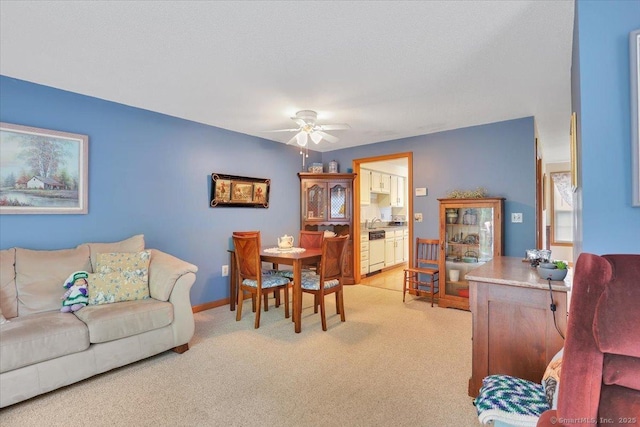 170 Summer St Unit 170, Portland, CT 06480 - living area featuring light colored carpet and ceiling fan