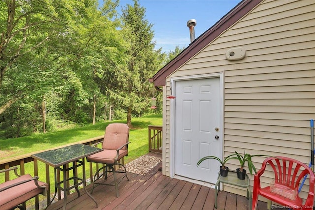 170 Summer St Unit 170, Portland, CT 06480 - wooden deck featuring a lawn
