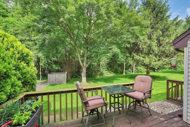 170 Summer St Unit 170, Portland, CT 06480 - wooden deck featuring a yard