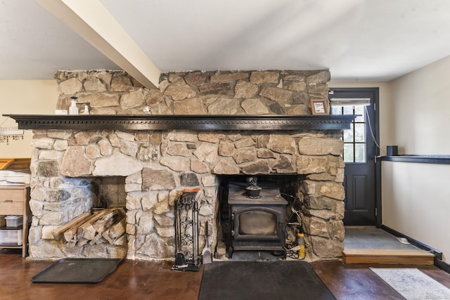 17 Stony Brook Rd, Brookfield, CT 06804 - detailed view of a wood stove and wood finished floors