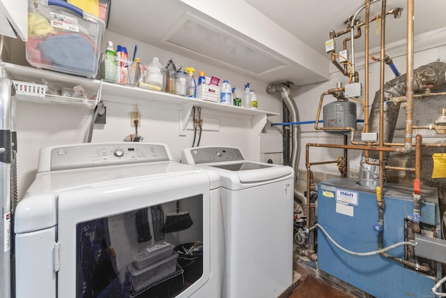17 Stony Brook Rd, Brookfield, CT 06804 - laundry area with washer and clothes dryer and a heating unit