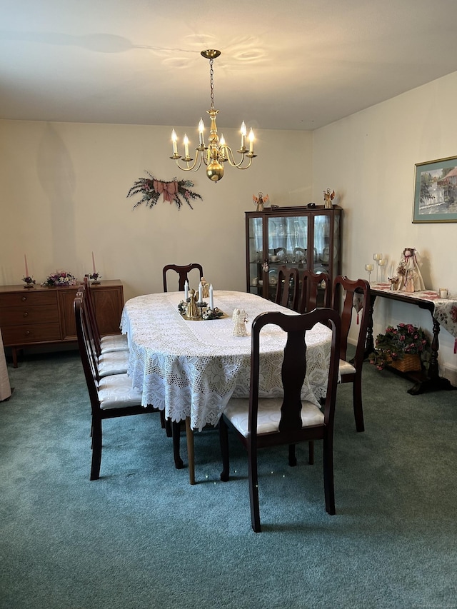 16 Round Hill Cir, Naugatuck, CT 06770 - carpeted dining area with a chandelier