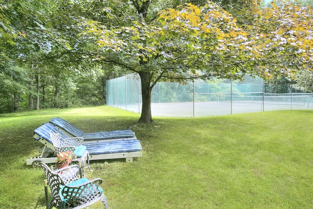 174 Cross Hwy, Westport, CT 06880 - view of yard featuring a tennis court