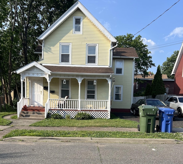 54 Spring St, Wallingford, CT 06492 - view of front of home featuring covered porch
