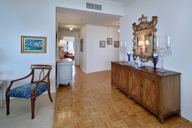 3200 Park Ave Unit 6A2, Bridgeport, CT 06604 - hall featuring baseboards and crown molding