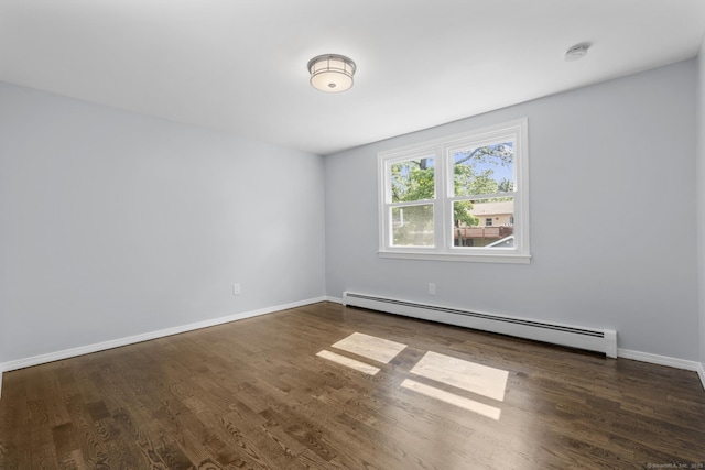 32 Cullen Ave, West Haven, CT 06516 - unfurnished room with baseboard heating, wood finished floors, and a smoke detector