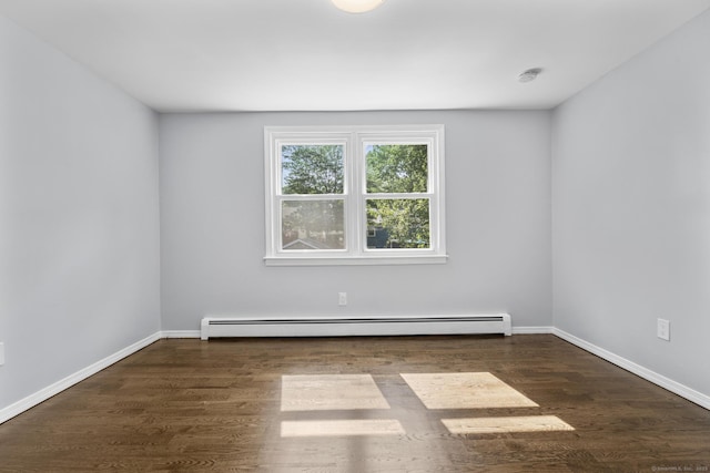 32 Cullen Ave, West Haven, CT 06516 - unfurnished room featuring a baseboard radiator and wood finished floors