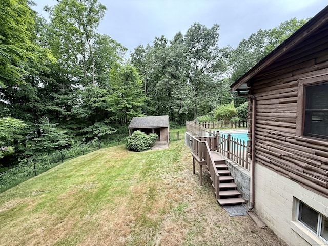 3951 S St, Coventry, CT 06238 - view of yard with an outdoor structure and a deck
