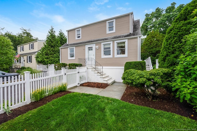 10 Sable St, Norwalk, CT 06854 - view of front of property featuring a gate and roof with shingles