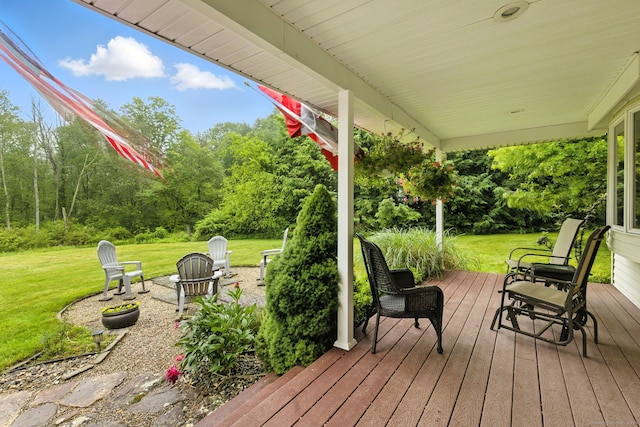 480 Wall St, Hebron, CT 06248 - wooden deck with a yard
