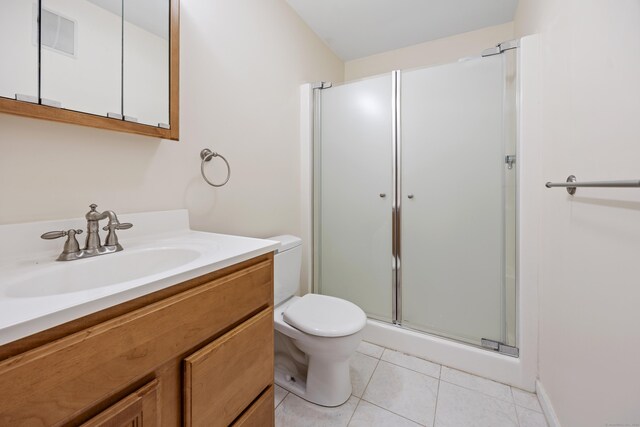 123 Sperry Ln, Meriden, CT 06451 - bathroom with vanity, a stall shower, and tile patterned flooring