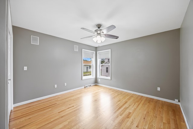 123 Sperry Ln, Meriden, CT 06451 - unfurnished room featuring ceiling fan and light wood-style flooring
