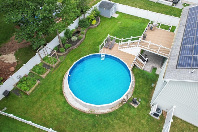123 Sperry Ln, Meriden, CT 06451 - view of swimming pool featuring a wooden deck and a fenced backyard