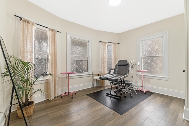 190 Whitney Ave, Bridgeport, CT 06606 - workout room featuring wood finished floors and baseboards