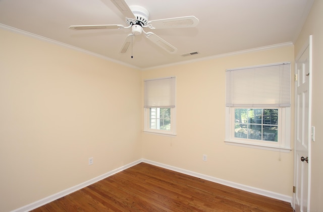 37 Lamplighter Ln, Fairfield, CT 06825 - empty room featuring crown molding, wood finished floors, and a ceiling fan