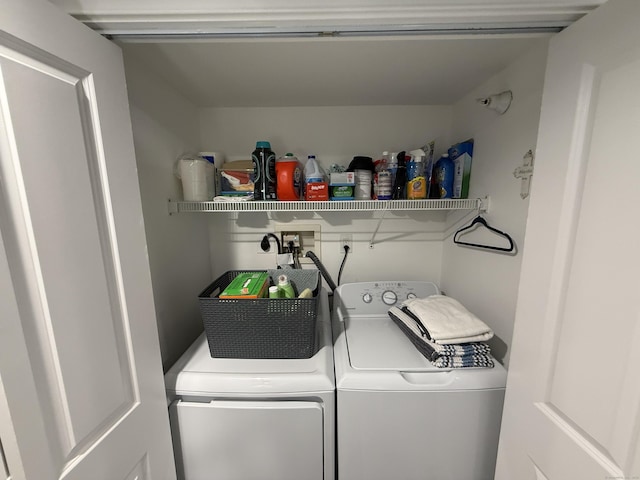 3250 Fairfield Ave Apt 100, Bridgeport, CT 06605 - laundry area with separate washer and dryer