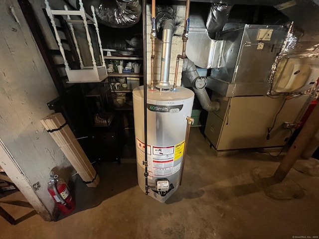 50 Wheeler Ter, Stratford, CT 06614 - utility room featuring water heater and heating unit