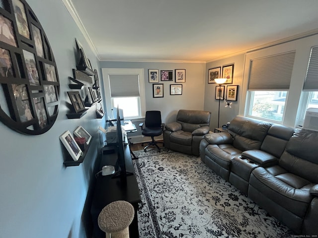 50 Wheeler Ter, Stratford, CT 06614 - living area with crown molding and wood finished floors