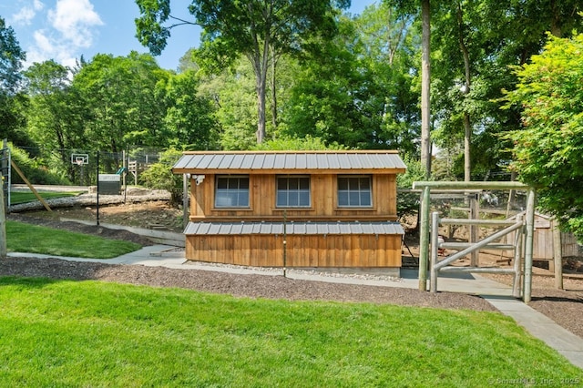 52 Aunt Park Ln, Newtown, CT 06470 - view of outbuilding featuring view of wooded area