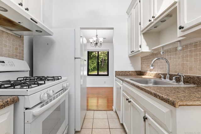3 Stebbins Close Close Unit 3, Ridgefield, CT 06877 - kitchen featuring white appliances, under cabinet range hood, white cabinetry, and tasteful backsplash