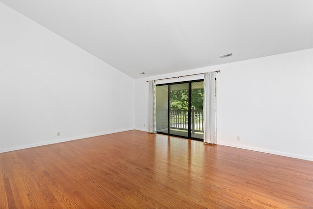 3 Stebbins Close Close Unit 3, Ridgefield, CT 06877 - unfurnished room featuring wood finished floors and vaulted ceiling