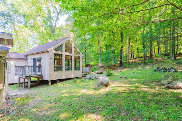 54 Timber Ln, Avon, CT 06001 - view of yard featuring a deck