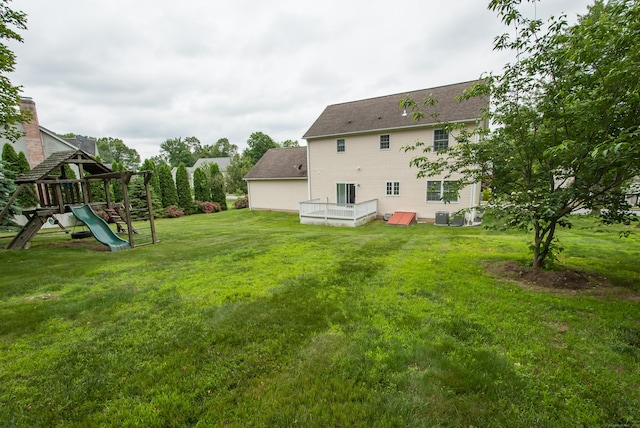 6 Fawn Meadow Dr, Naugatuck, CT 06770 - view of grassy yard featuring a playground
