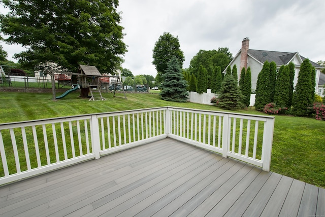 6 Fawn Meadow Dr, Naugatuck, CT 06770 - wooden terrace with a playground