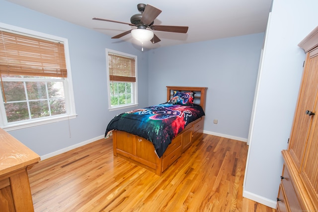 6 Fawn Meadow Dr, Naugatuck, CT 06770 - bedroom with light wood-type flooring and ceiling fan