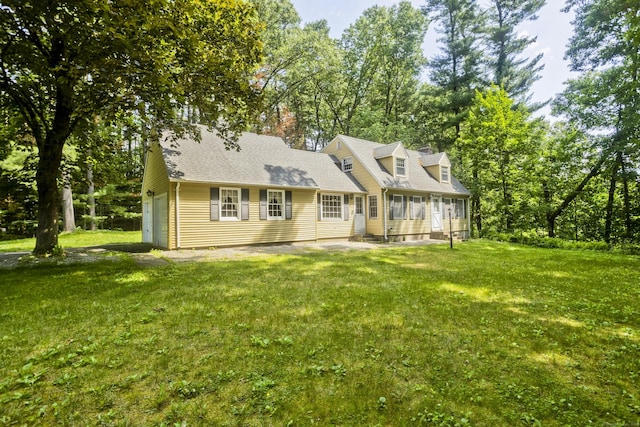 417 Billings Rd, Somers, CT 06071 - rear view of property featuring a yard and a chimney