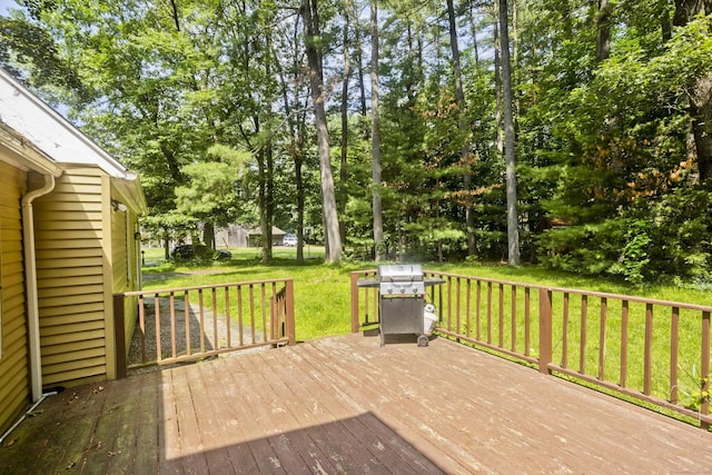 417 Billings Rd, Somers, CT 06071 - wooden deck featuring area for grilling and a yard