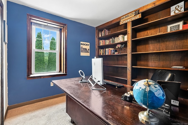 92 Yates St, West Haven, CT 06516 - carpeted office space featuring baseboards and built in shelves