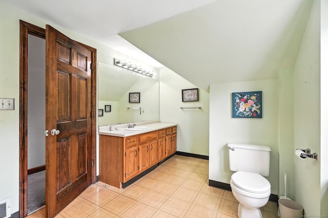 92 Yates St, West Haven, CT 06516 - bathroom featuring lofted ceiling and vanity