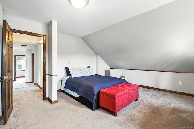 92 Yates St, West Haven, CT 06516 - bedroom featuring light carpet and lofted ceiling
