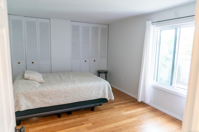 5 Melon Ln Unit 5, Ridgefield, CT 06877 - bedroom with two closets and light wood-style floors