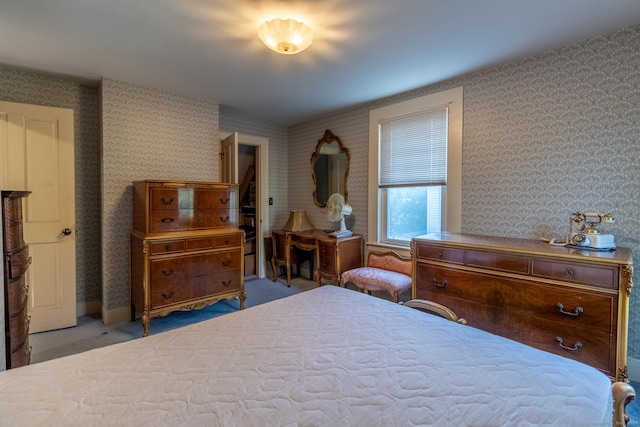 47 Ridge Rd, Middletown, CT 06457 - bedroom with wallpapered walls and carpet flooring