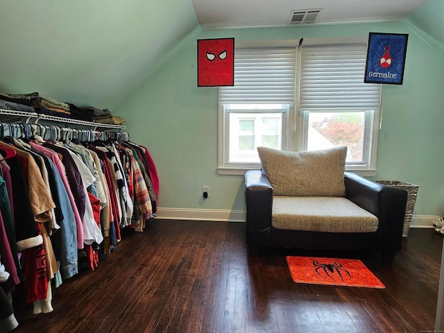 27 White Rose Ave, Waterbury, CT 06708 - spacious closet with lofted ceiling and hardwood / wood-style flooring