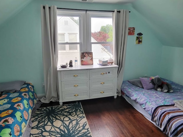 27 White Rose Ave, Waterbury, CT 06708 - bedroom with vaulted ceiling and dark wood finished floors