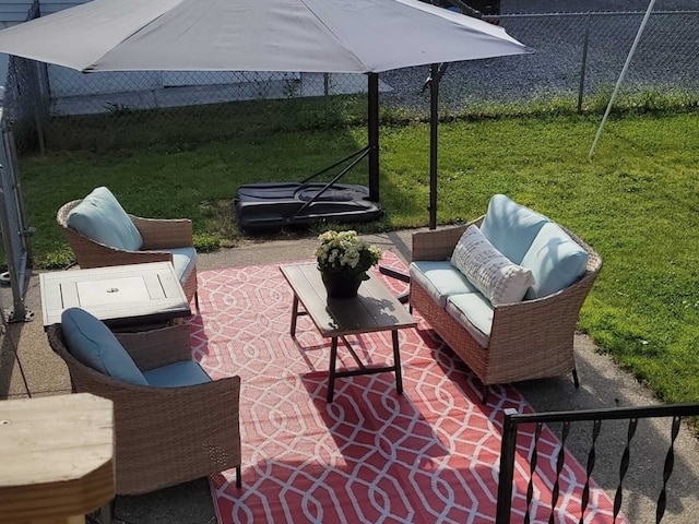 27 White Rose Ave, Waterbury, CT 06708 - view of patio featuring an outdoor hangout area