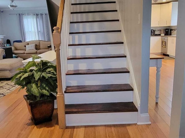 27 White Rose Ave, Waterbury, CT 06708 - staircase featuring wood finished floors