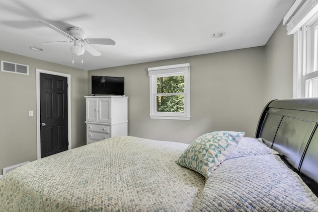33 Woodside Rd, Guilford, CT 06437 - bedroom featuring a ceiling fan and recessed lighting