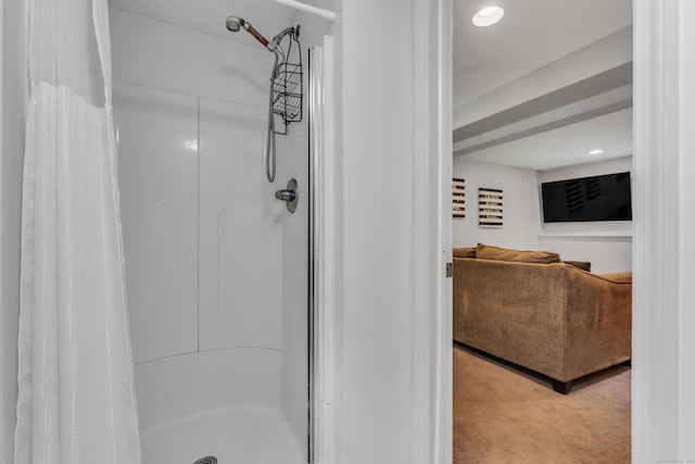 33 Woodside Rd, Guilford, CT 06437 - full bath featuring a shower stall and recessed lighting